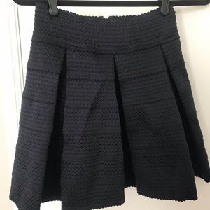 Navy Structured Skater Skirt